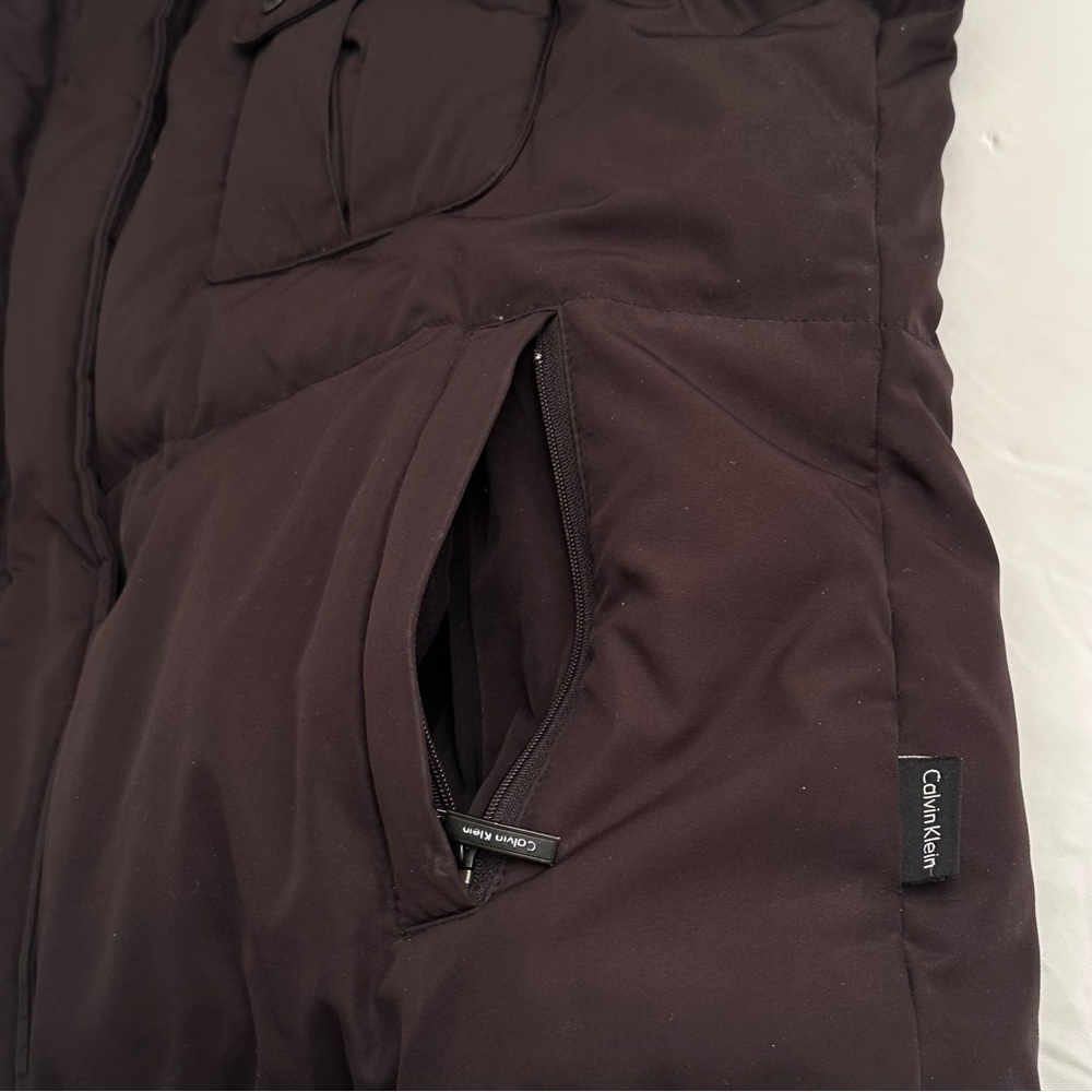 Calvin Klein vintage Y2K black fleece lined convertible puffer coat - Picture 9 of 14